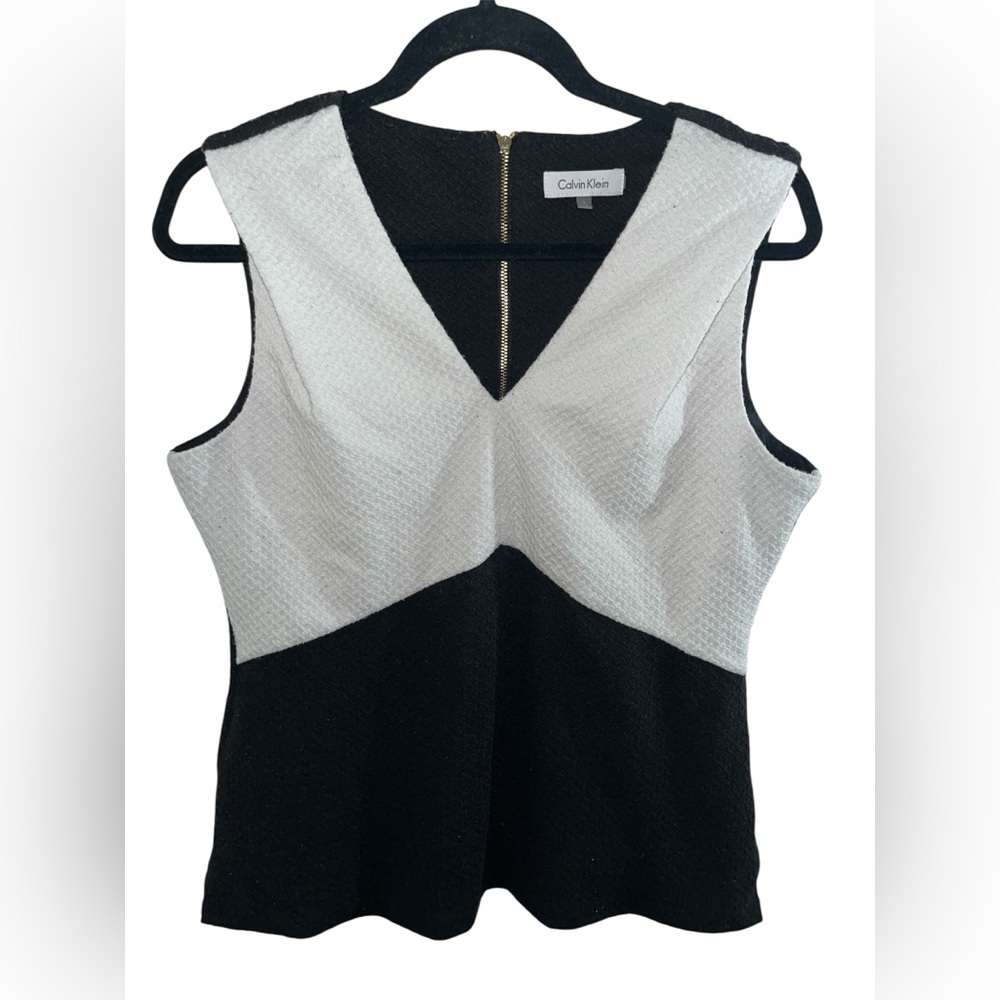 Calvin Klein Black and White Blouse